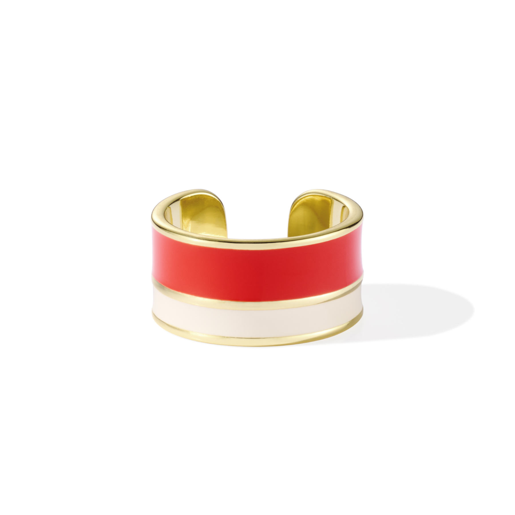 Bague Vaporetto - Blanc Sable / Tangerine