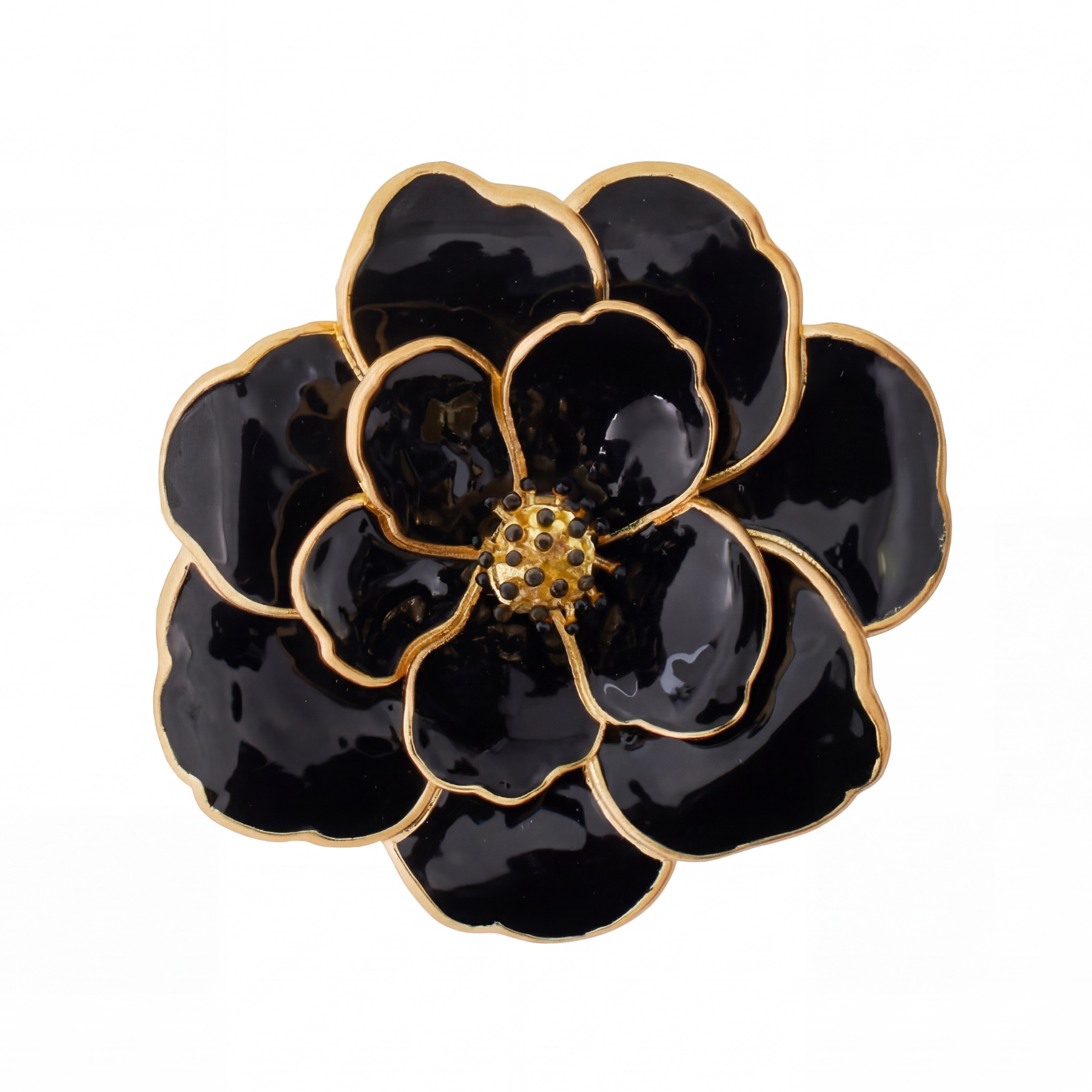Pendentif Peony - Noir Carbon