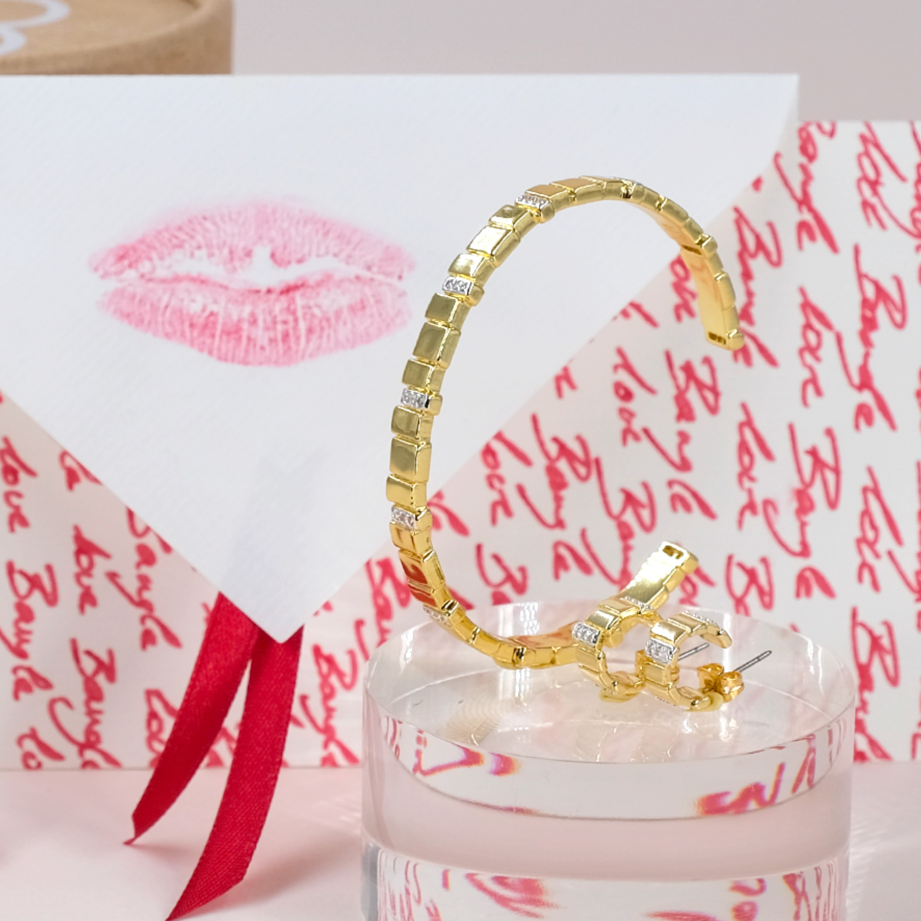 Coffret Jonc et Créoles Inès - Or Light