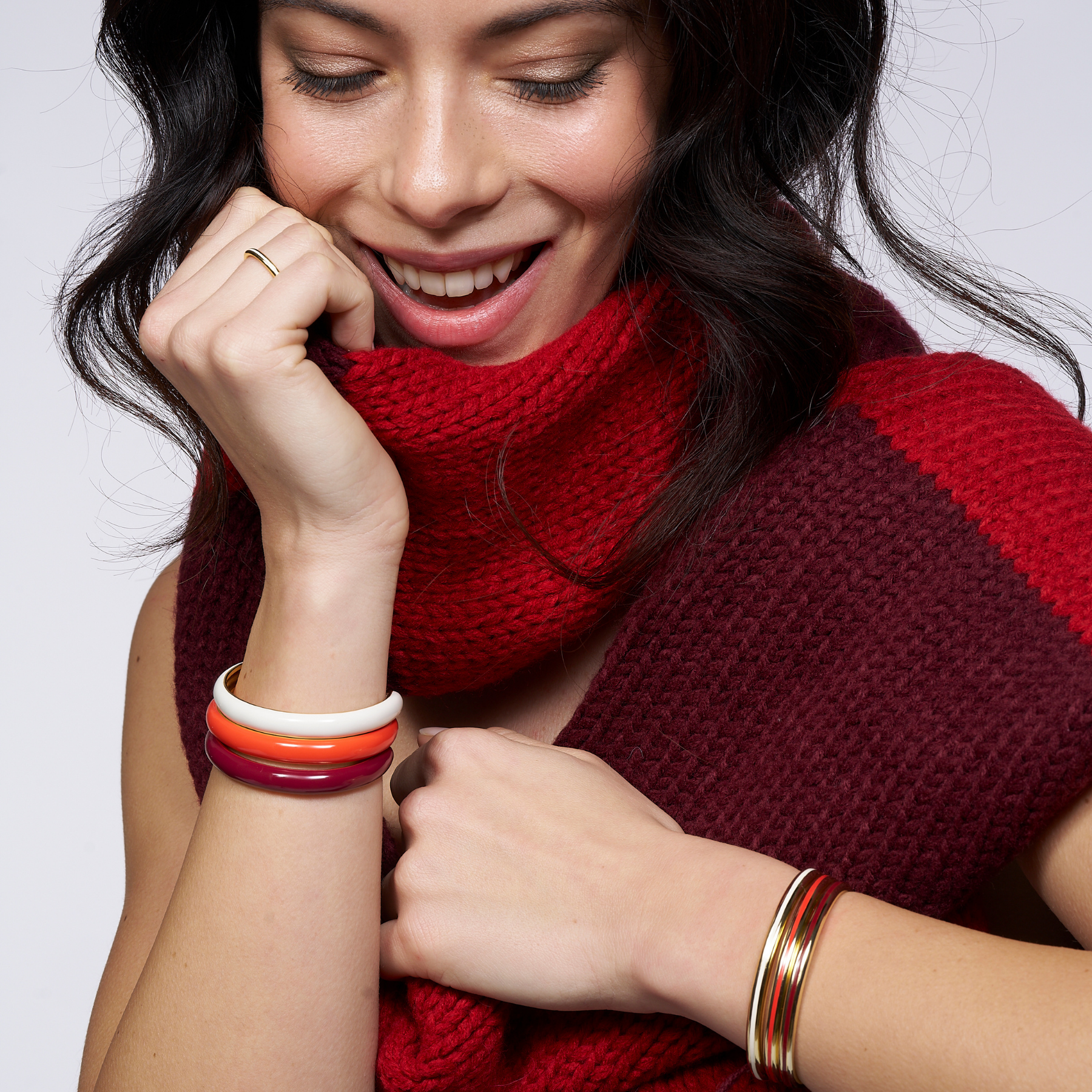 Curved Bracelet - Tangerine Orange
