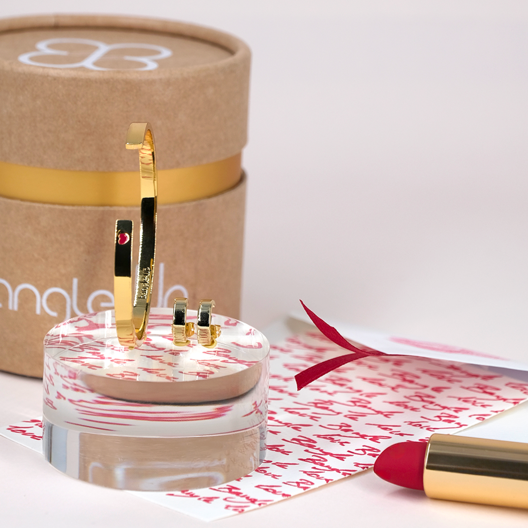 Coffret Jonc Grigri et Mini Créoles Bangle - Or Light