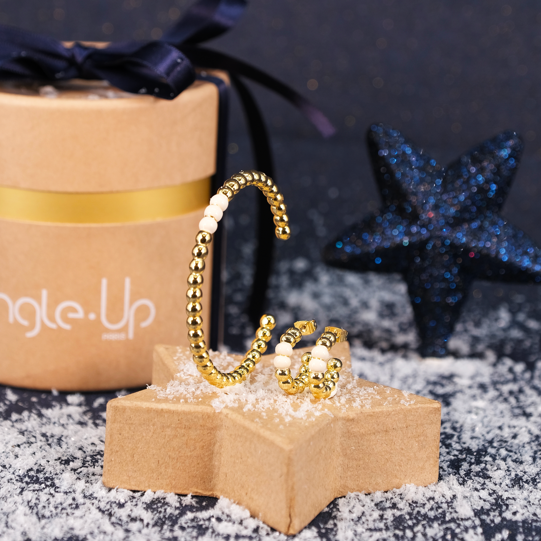 Coffret Jonc et Boucles d'Oreilles Lumi Pearl - Or Light