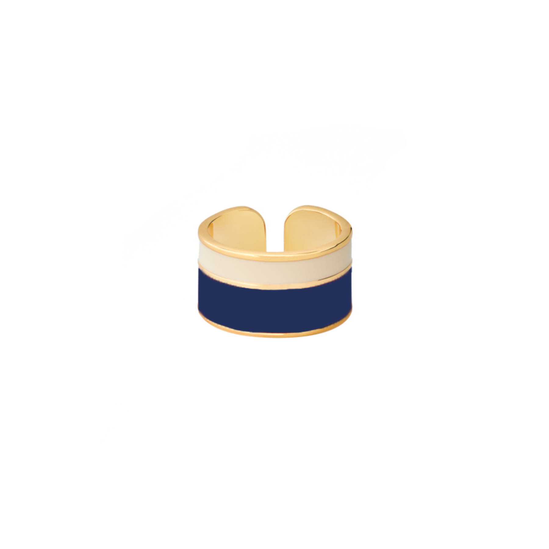 Bague Vaporetto - Blanc Sable / Bleu Navy