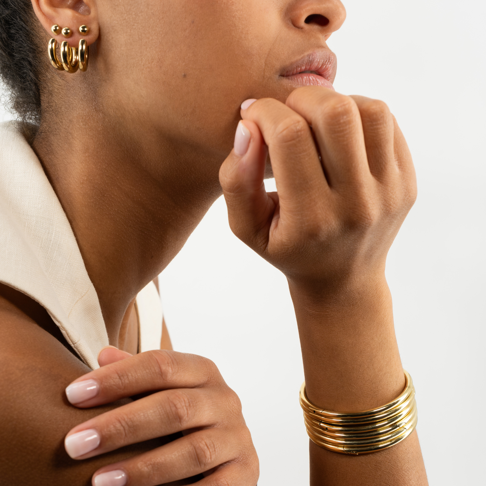 Bracelet AN-O - Or Light - Bangle-Up