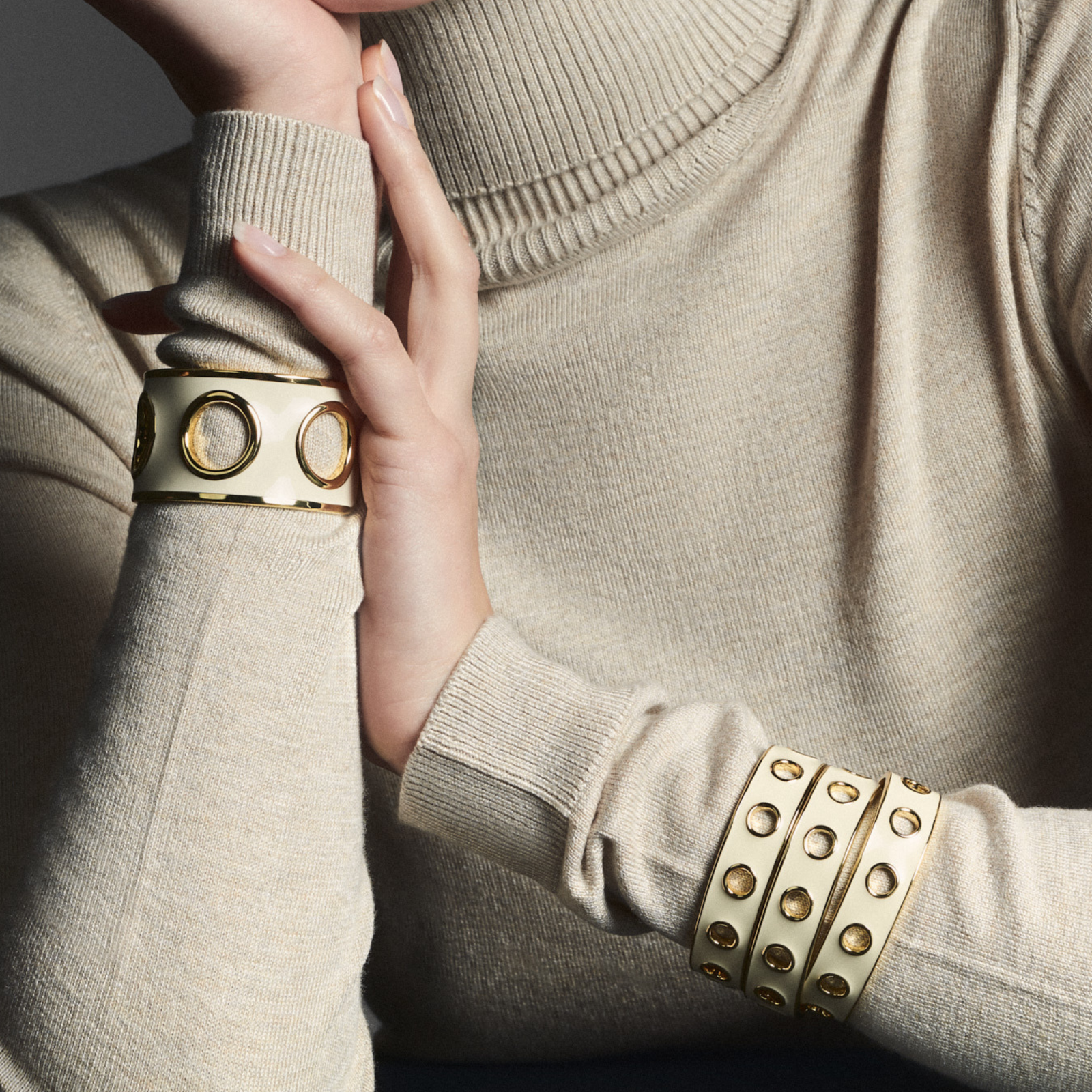 Bracelet EYELET - Blanc Sable - Bangle-Up