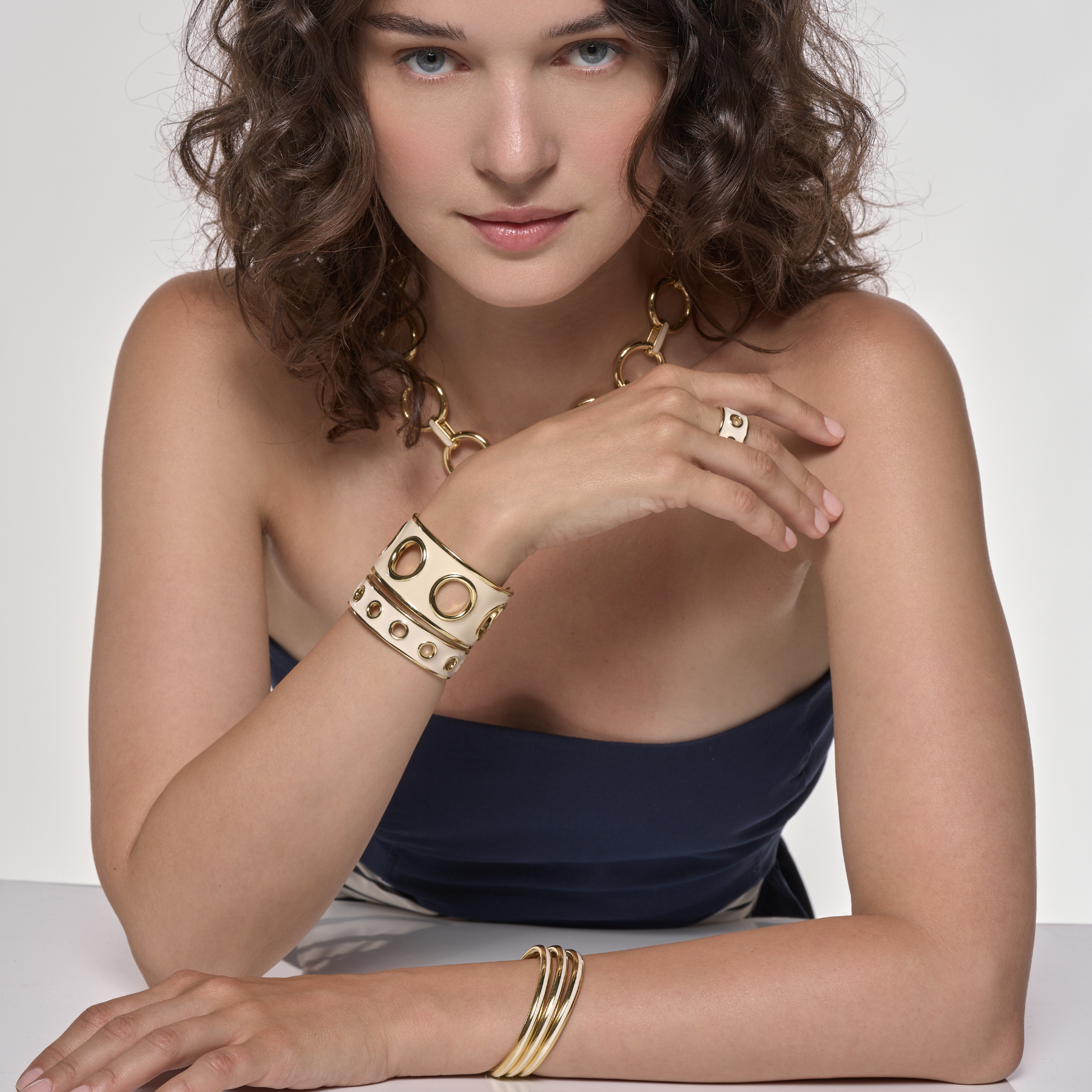 Bague EYELET - Blanc Sable