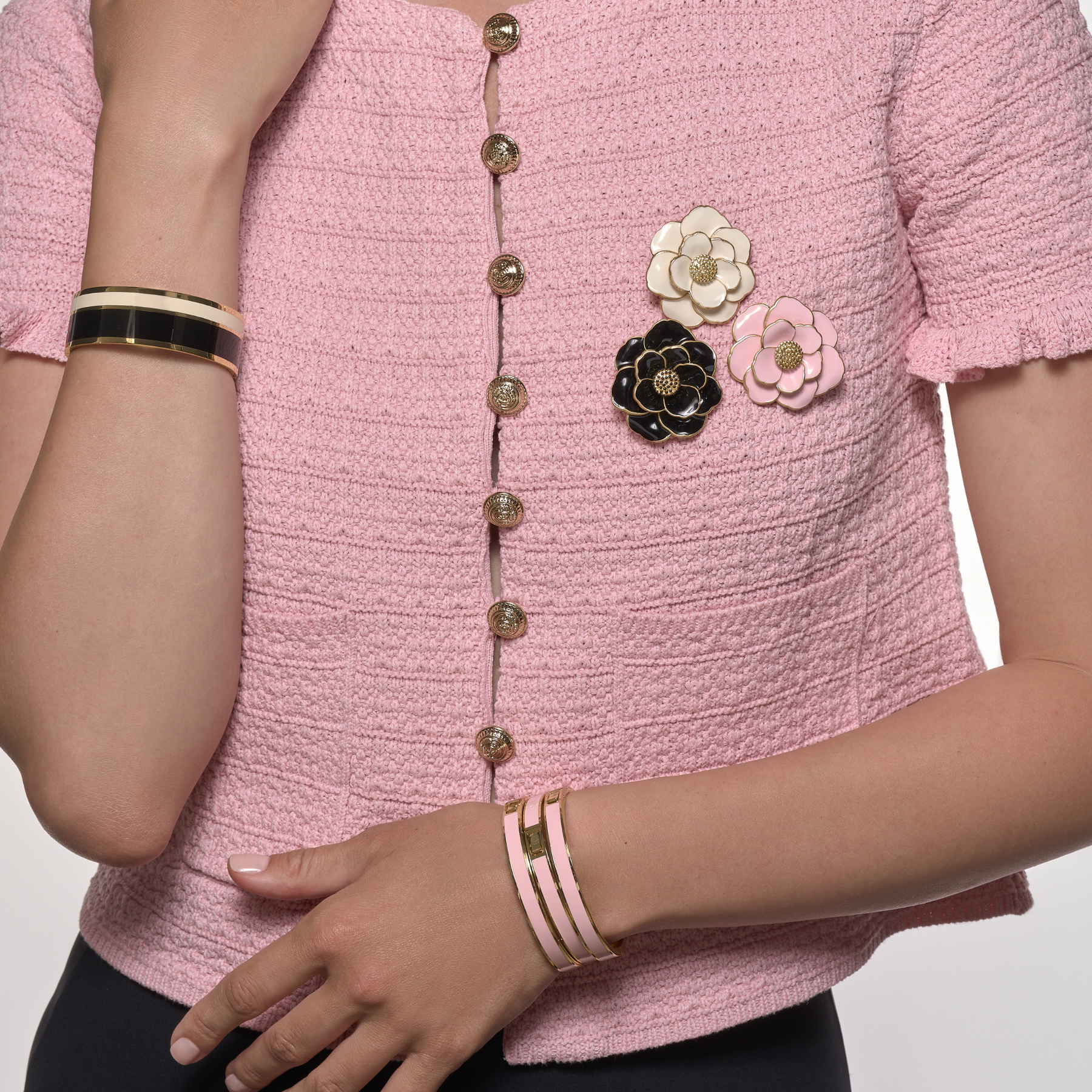 Mini Pendentif Peony - Blanc Sable