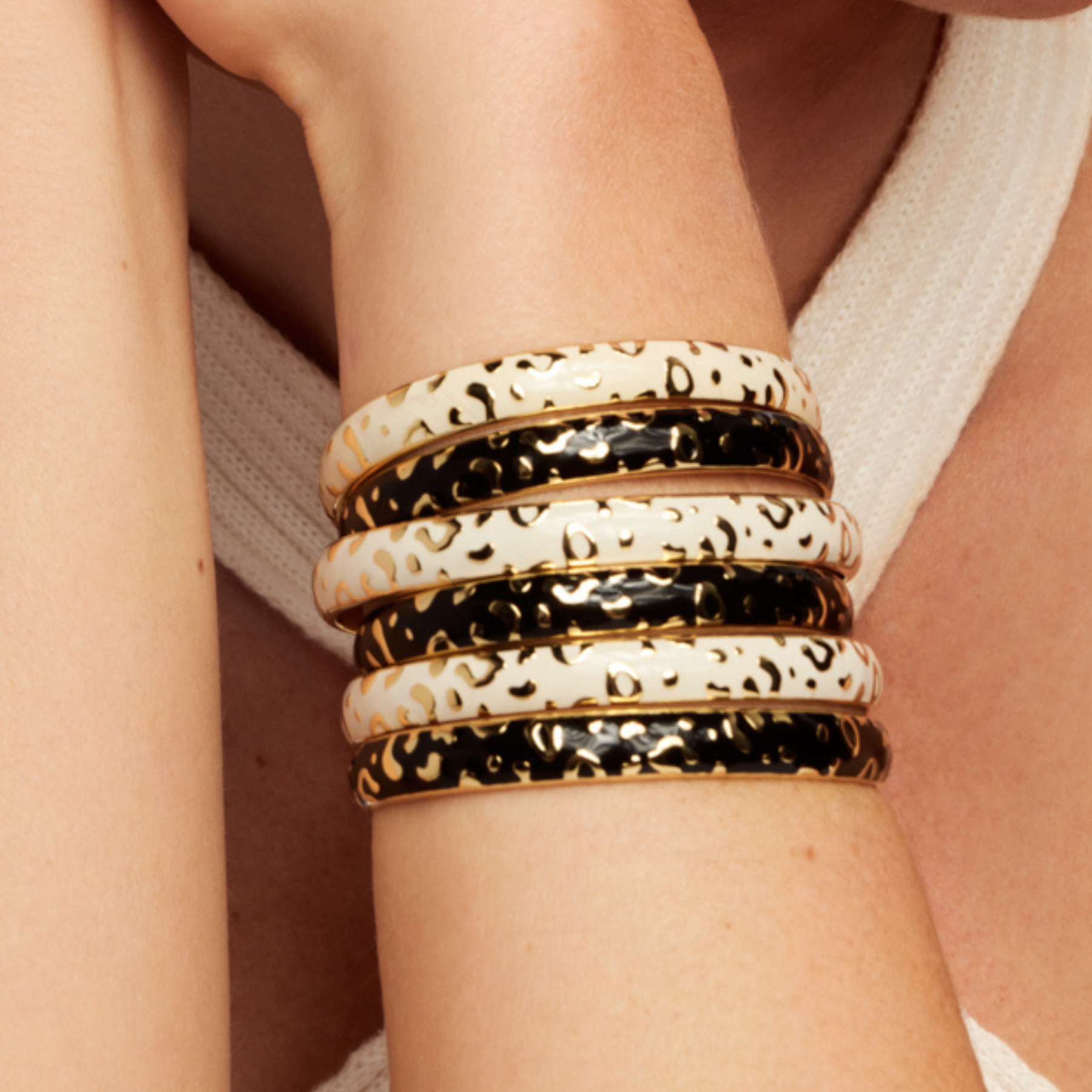 Jonc Léopard Tina - Blanc Sable