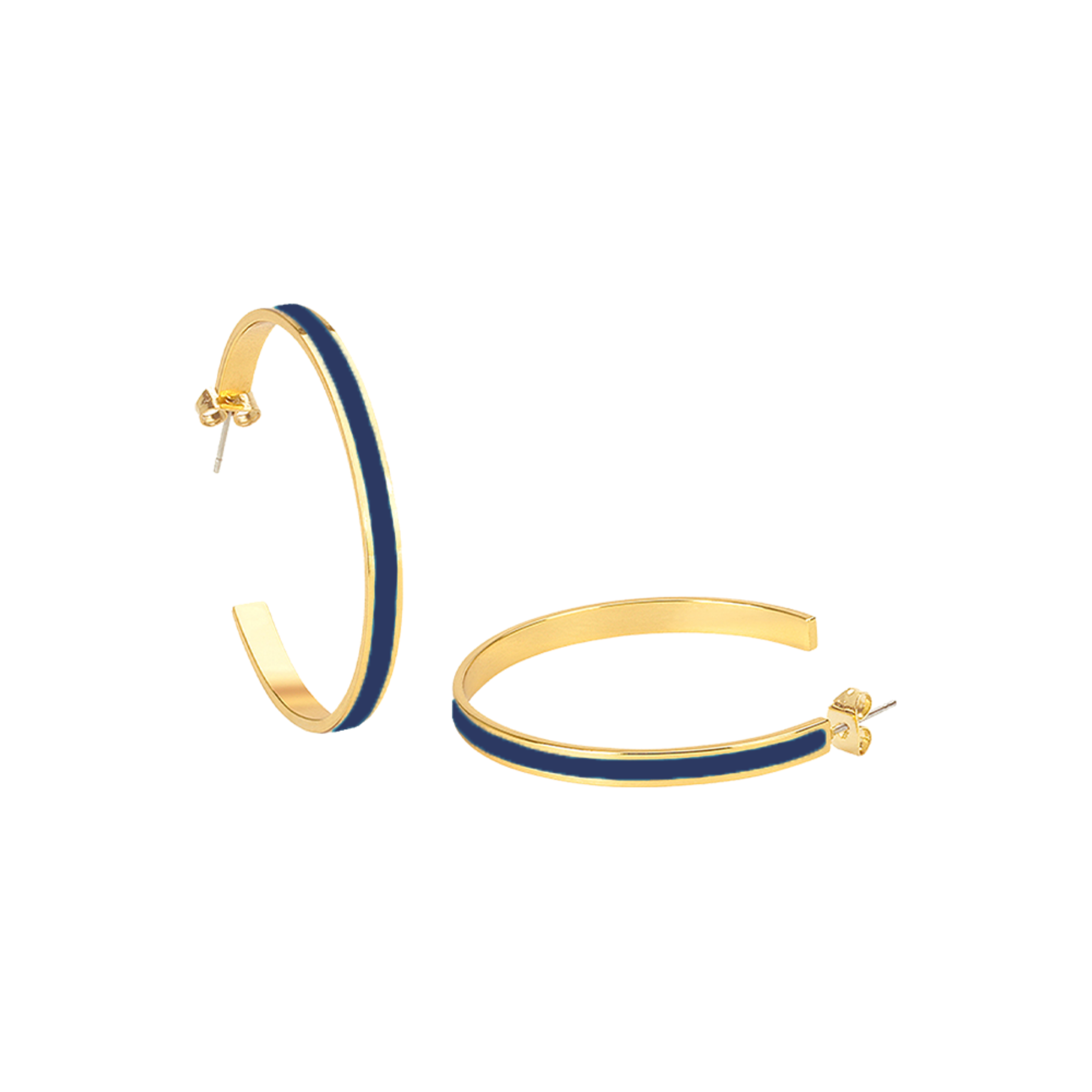 Créoles Bangle - Bleu Navy