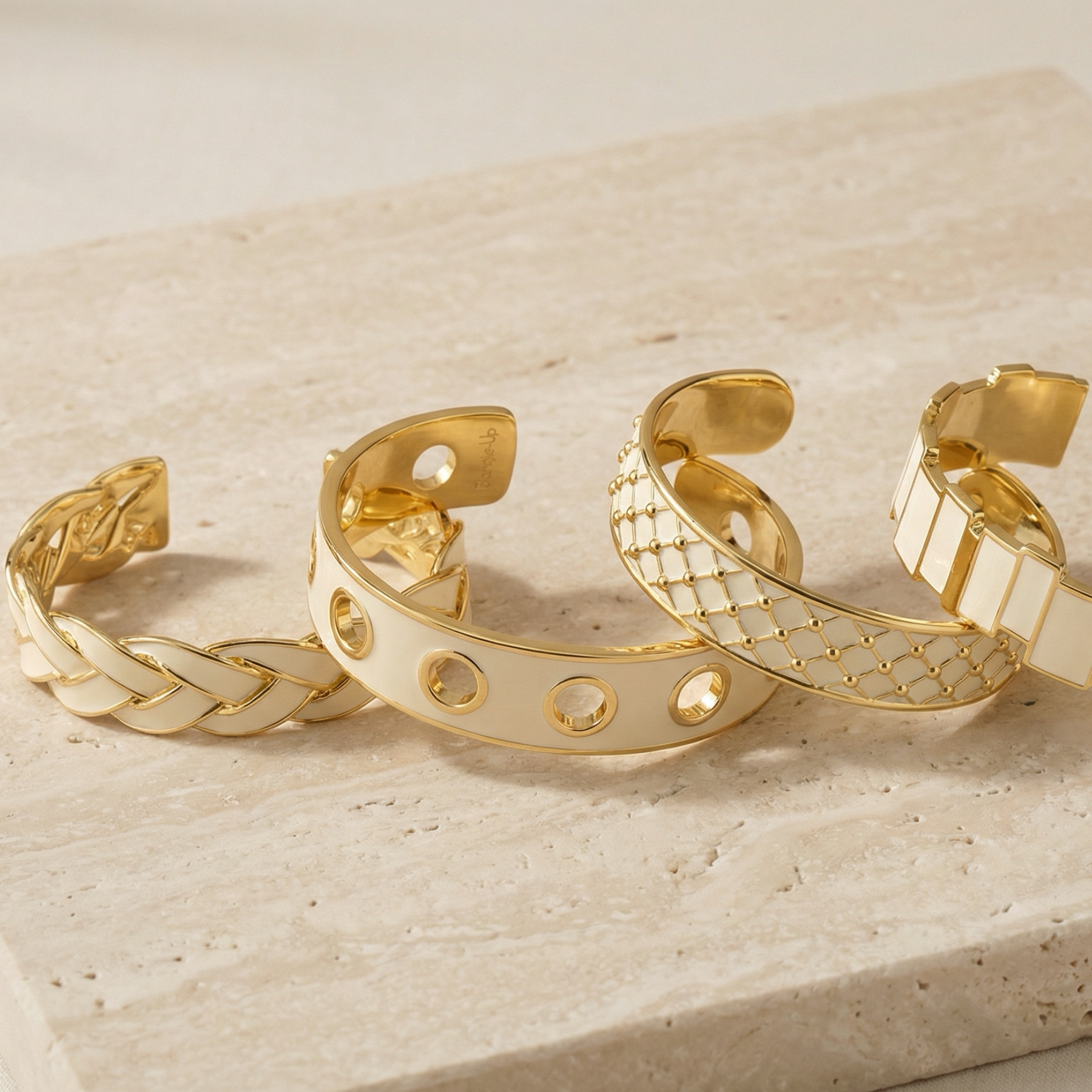 Jonc EYELET - Blanc Sable