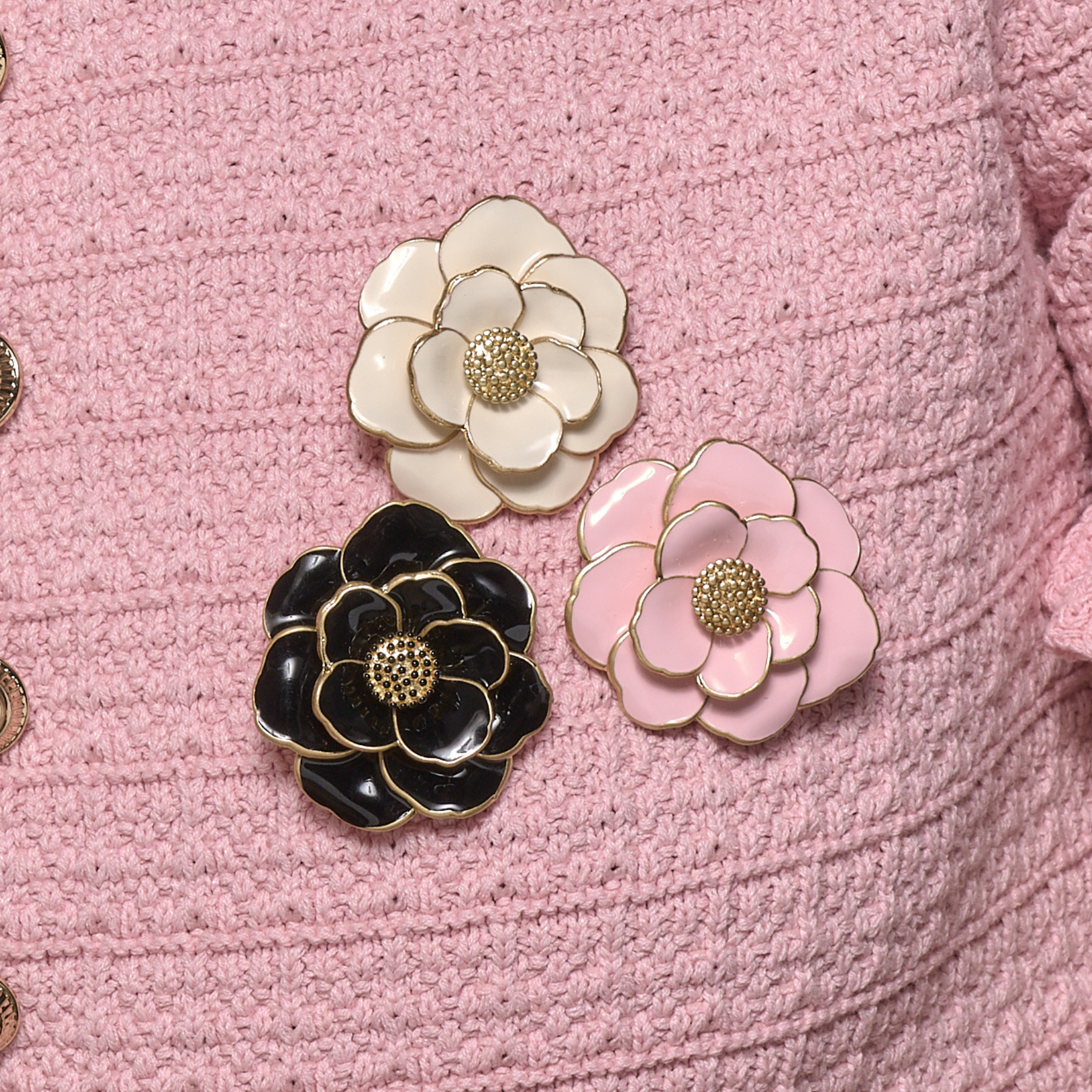 Mini Pendentif Peony - Rose Coton