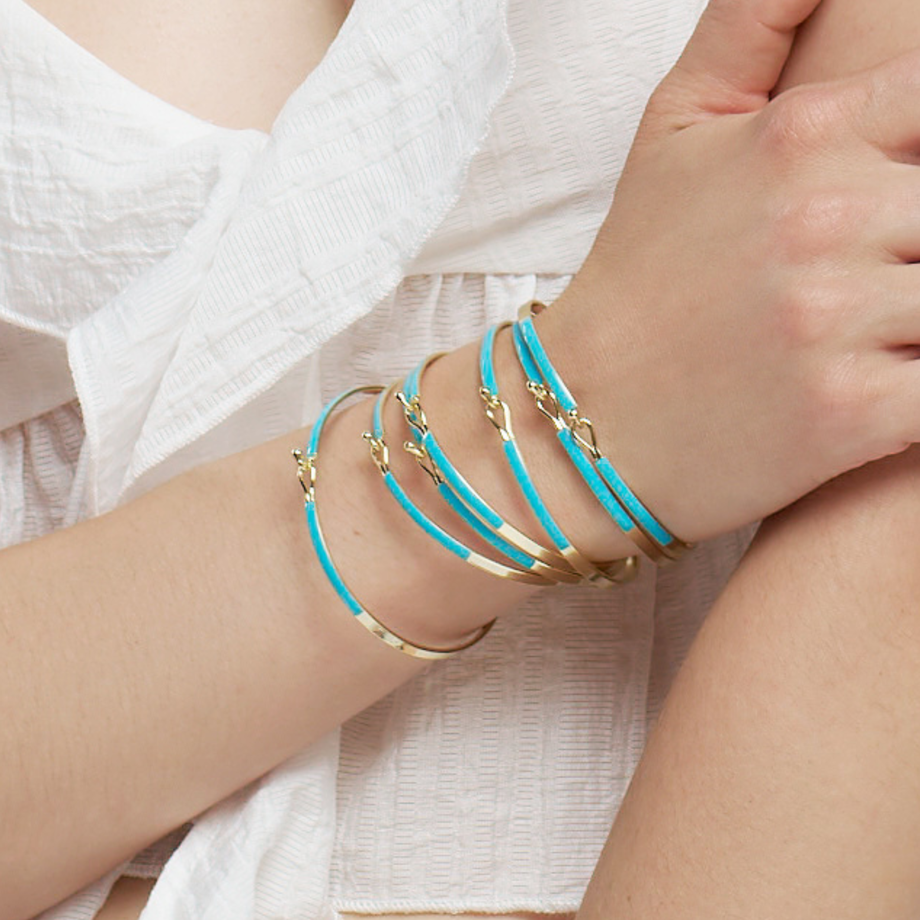 Bracelet Lily - Bleu Turquoise