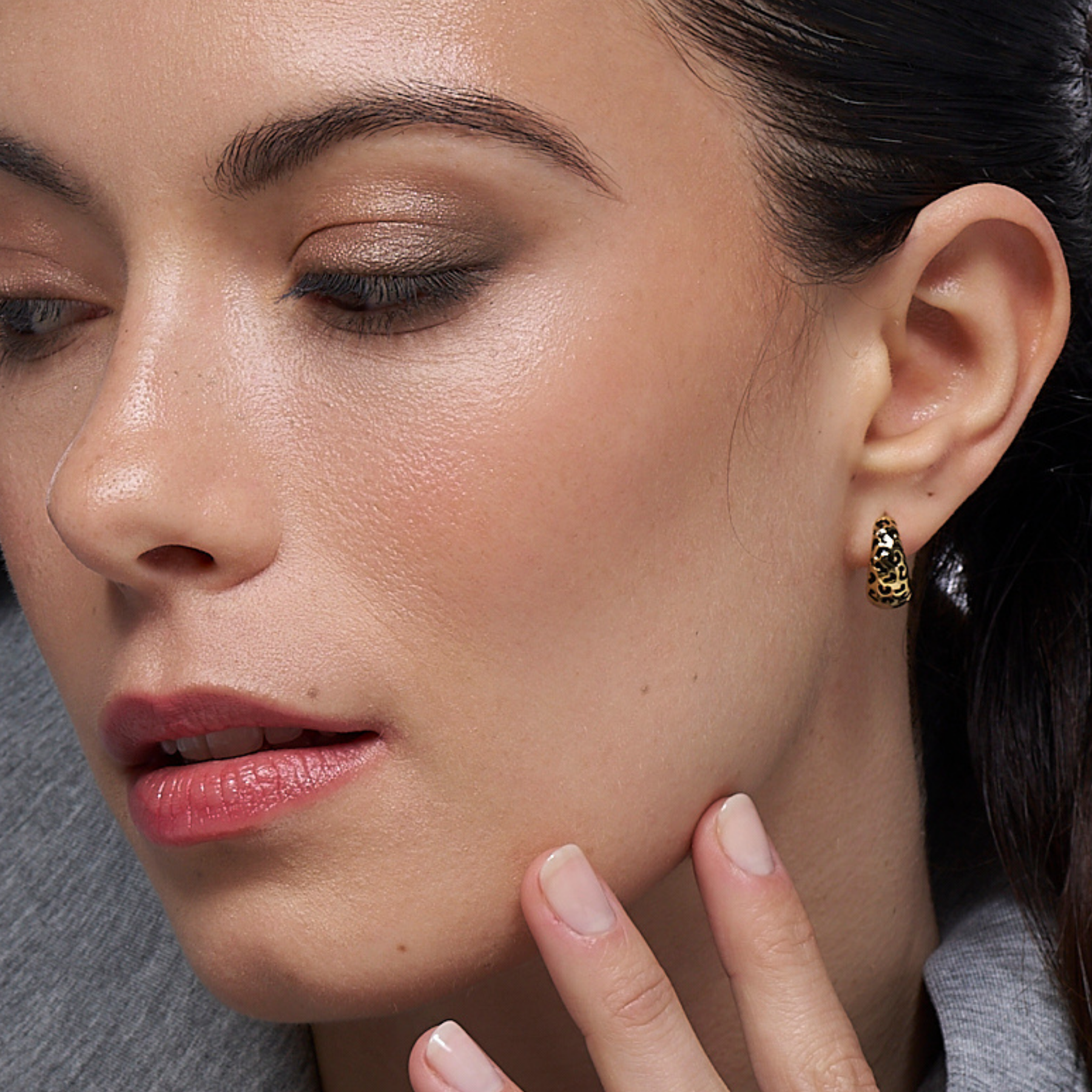 Wild Hoop Earrings - Leopard