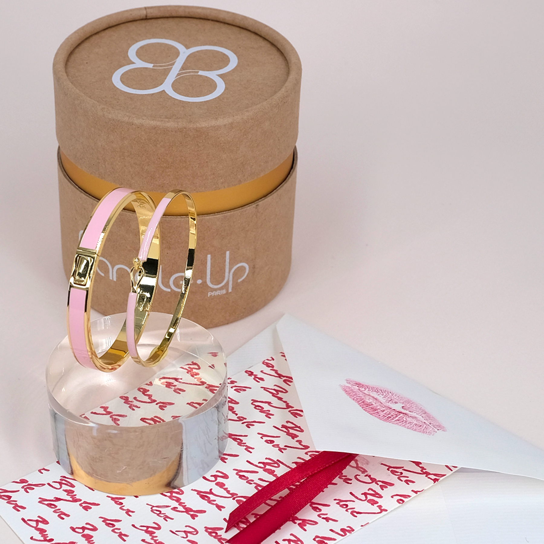 Coffret Bracelets Bangle et Lily - Rose Coton