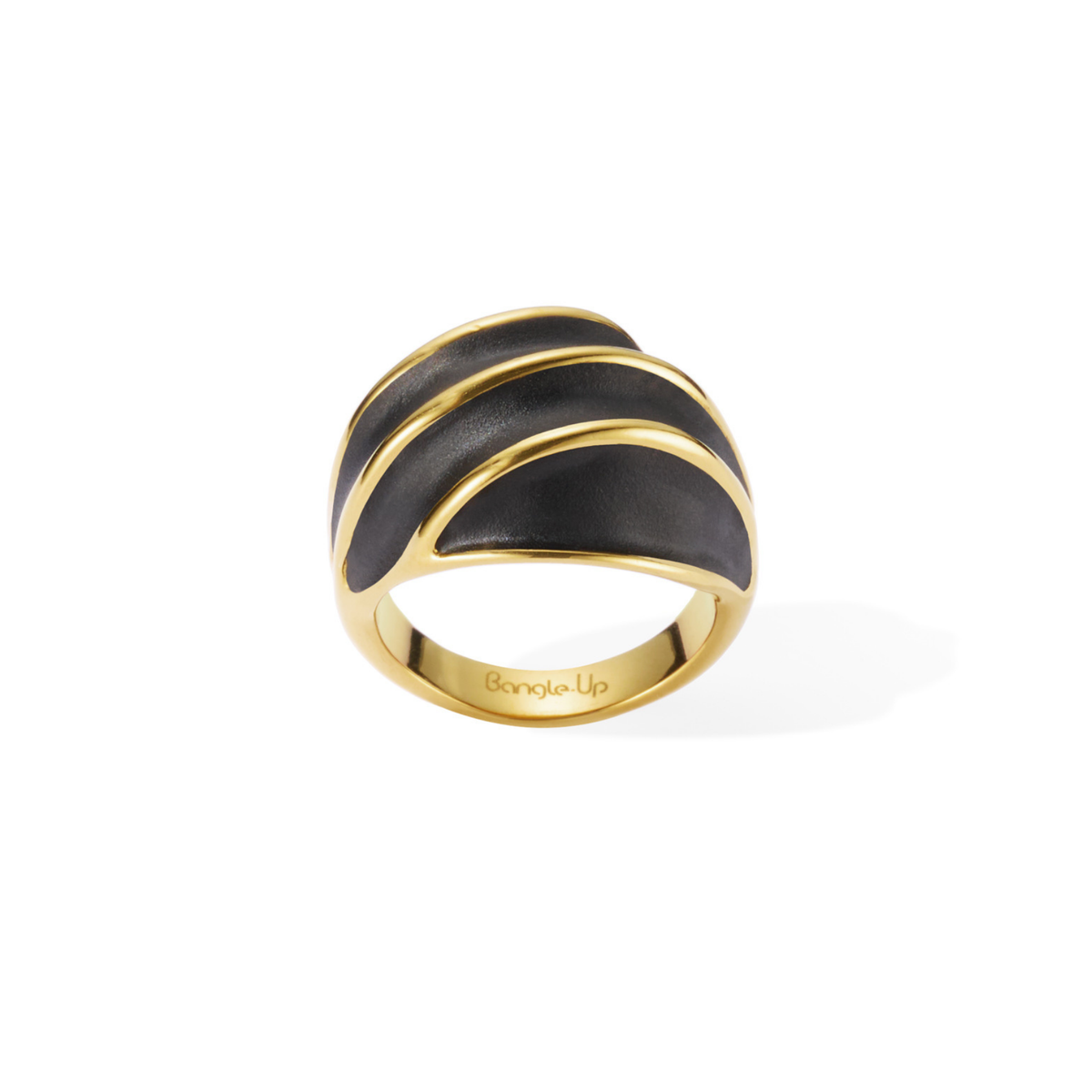 Bague Twist - Noir Mat