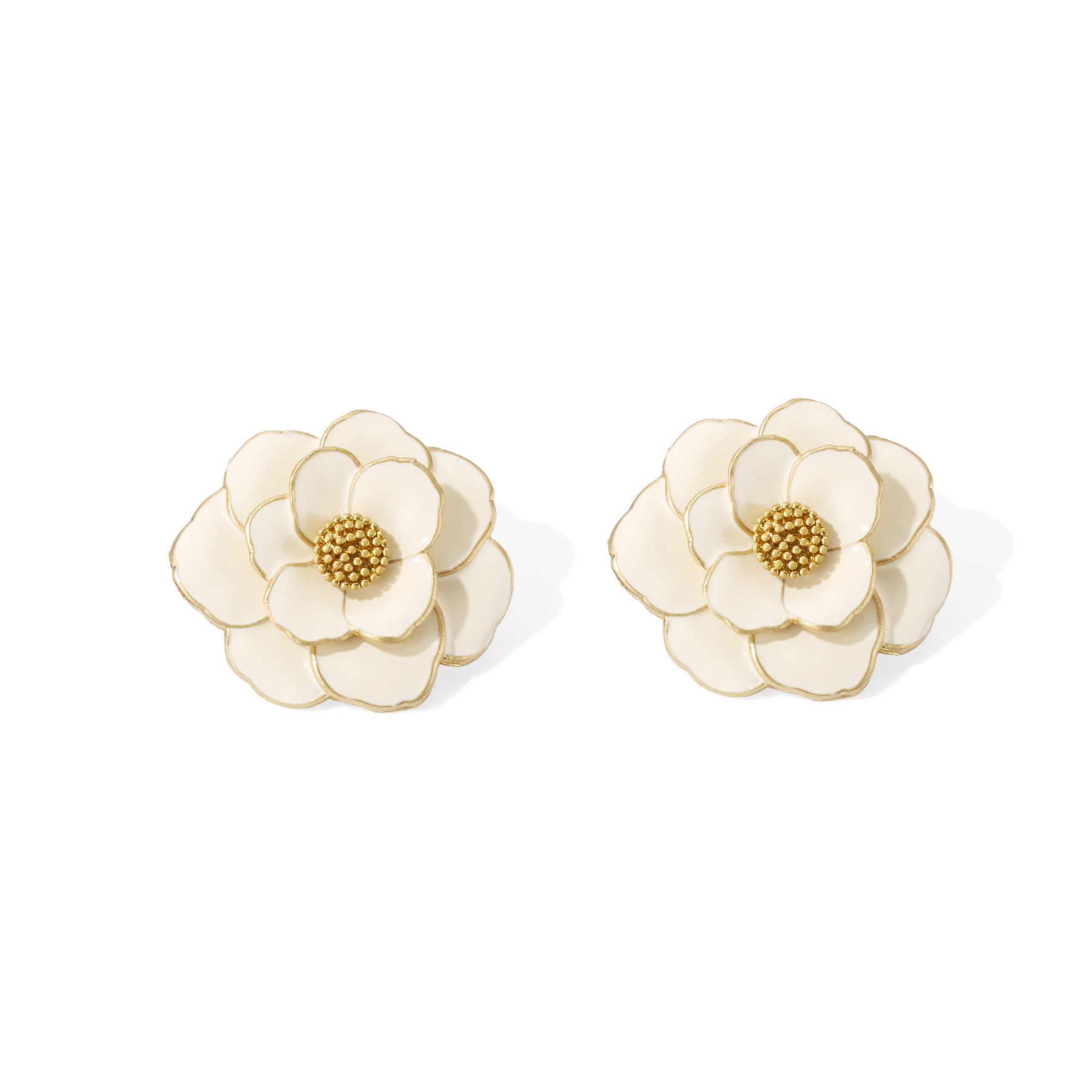 Boucles d'oreilles Peony - Blanc Sable
