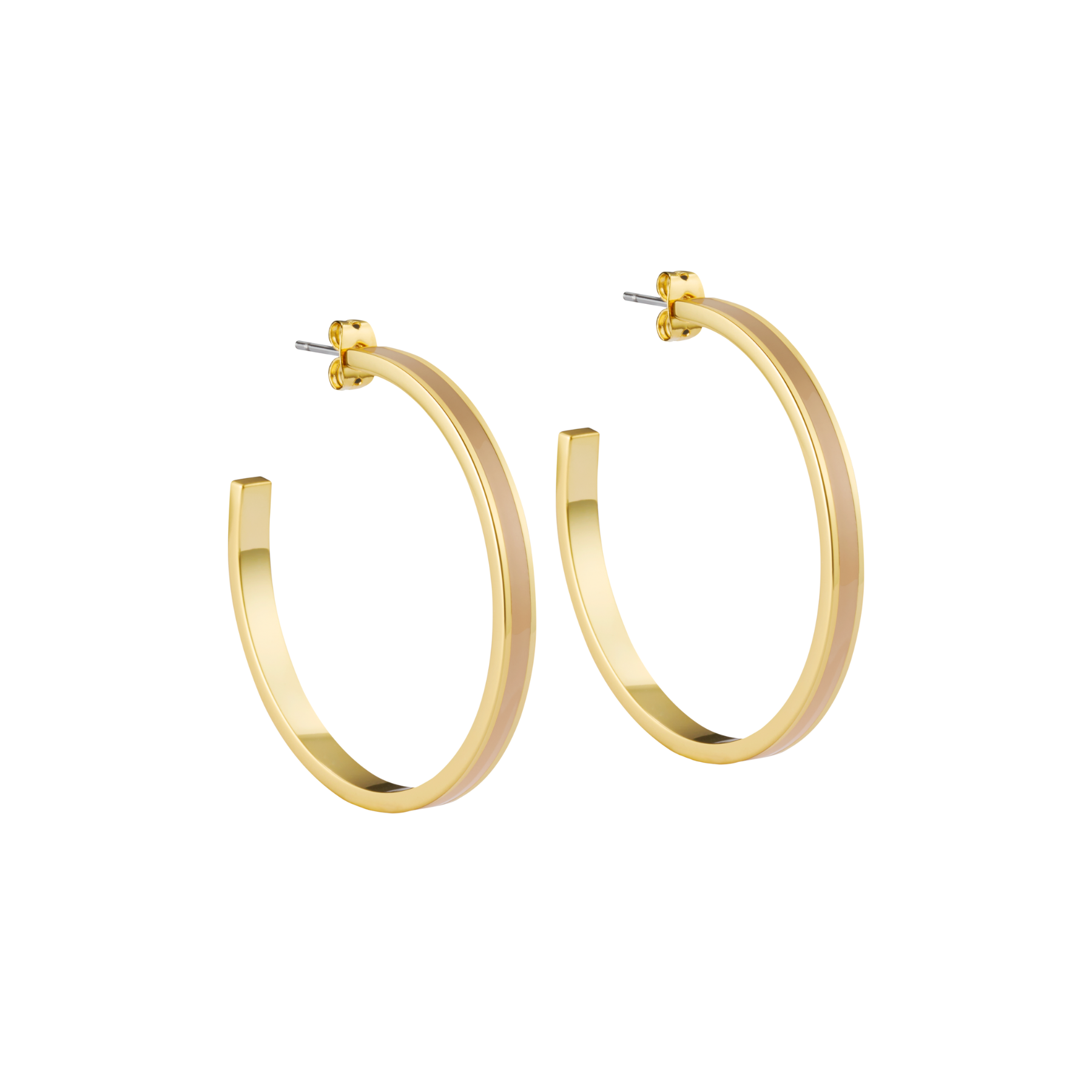 Créoles Bangle - Beige Mastic