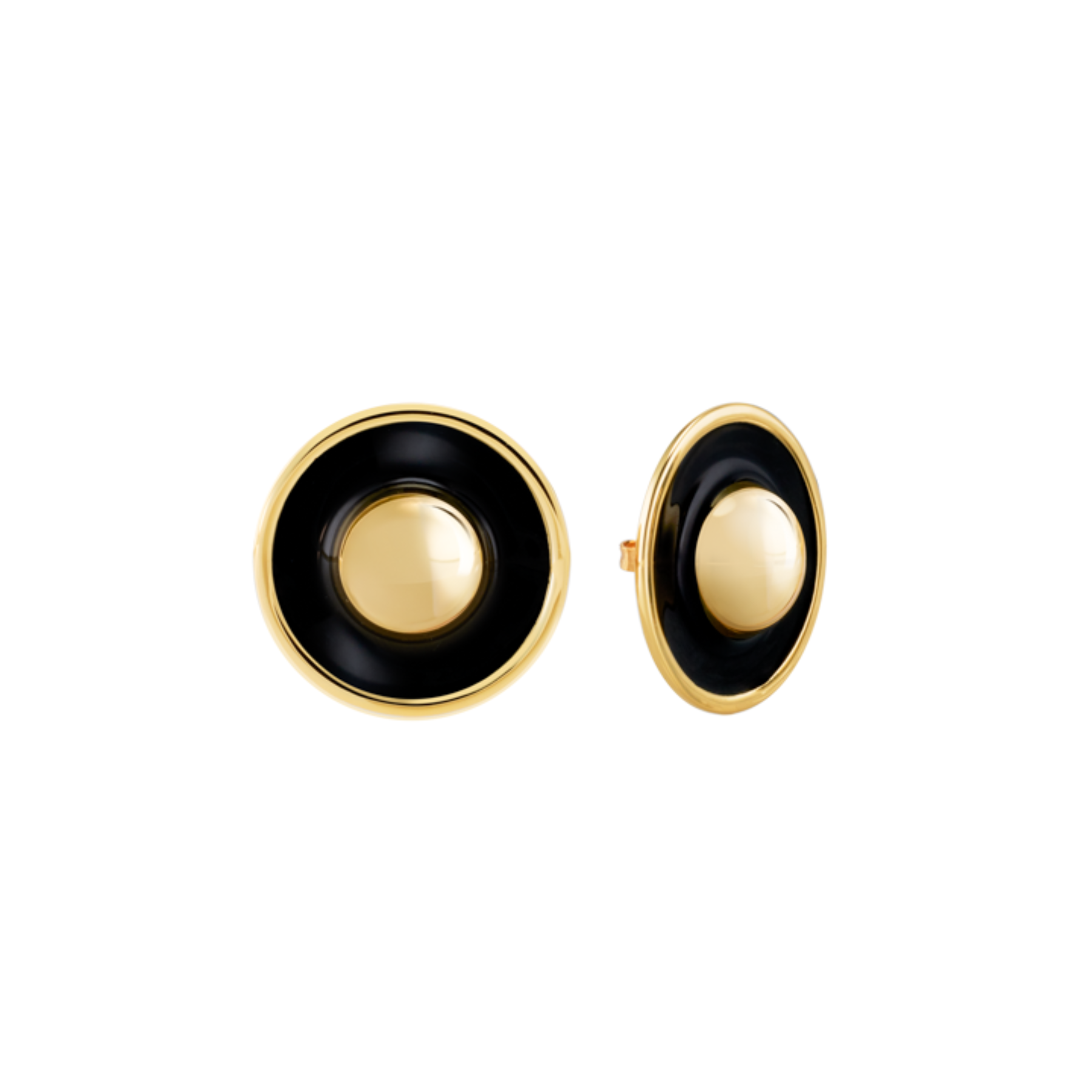 Boucles d'Oreilles Moon - Noir Carbon