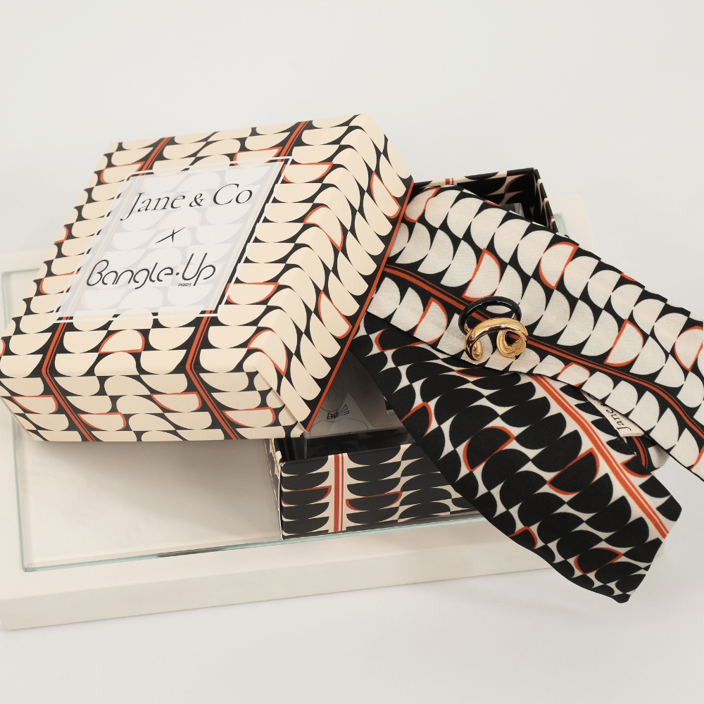 Bague AN-O - Coffret Ruban Cravate coordonné – Double Mixte - Bangle-Up 