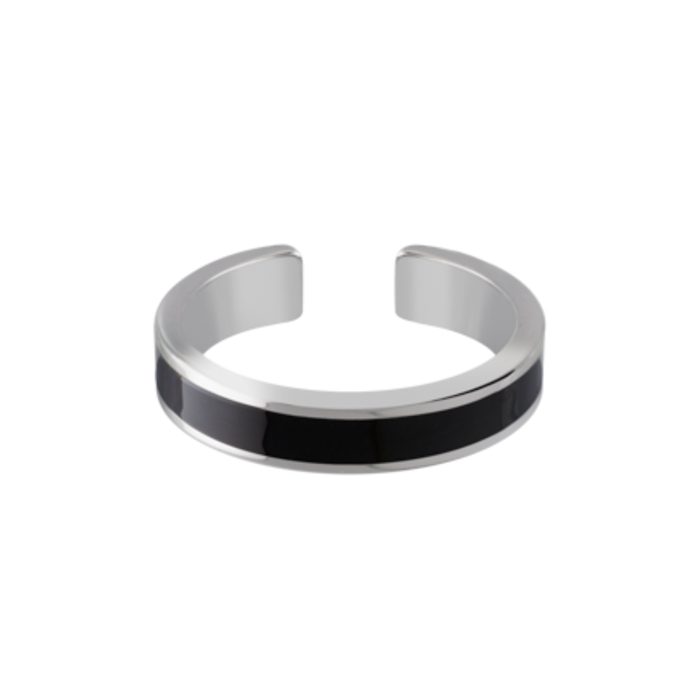 Bague Bangle - Argent et Noir