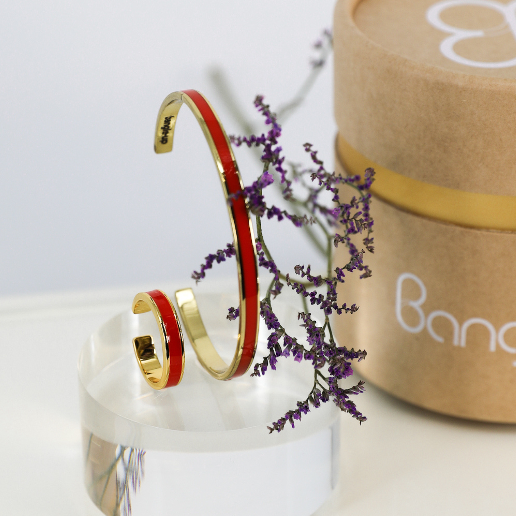 Coffret Jonc et Bague Bangle - Orange Tangerine