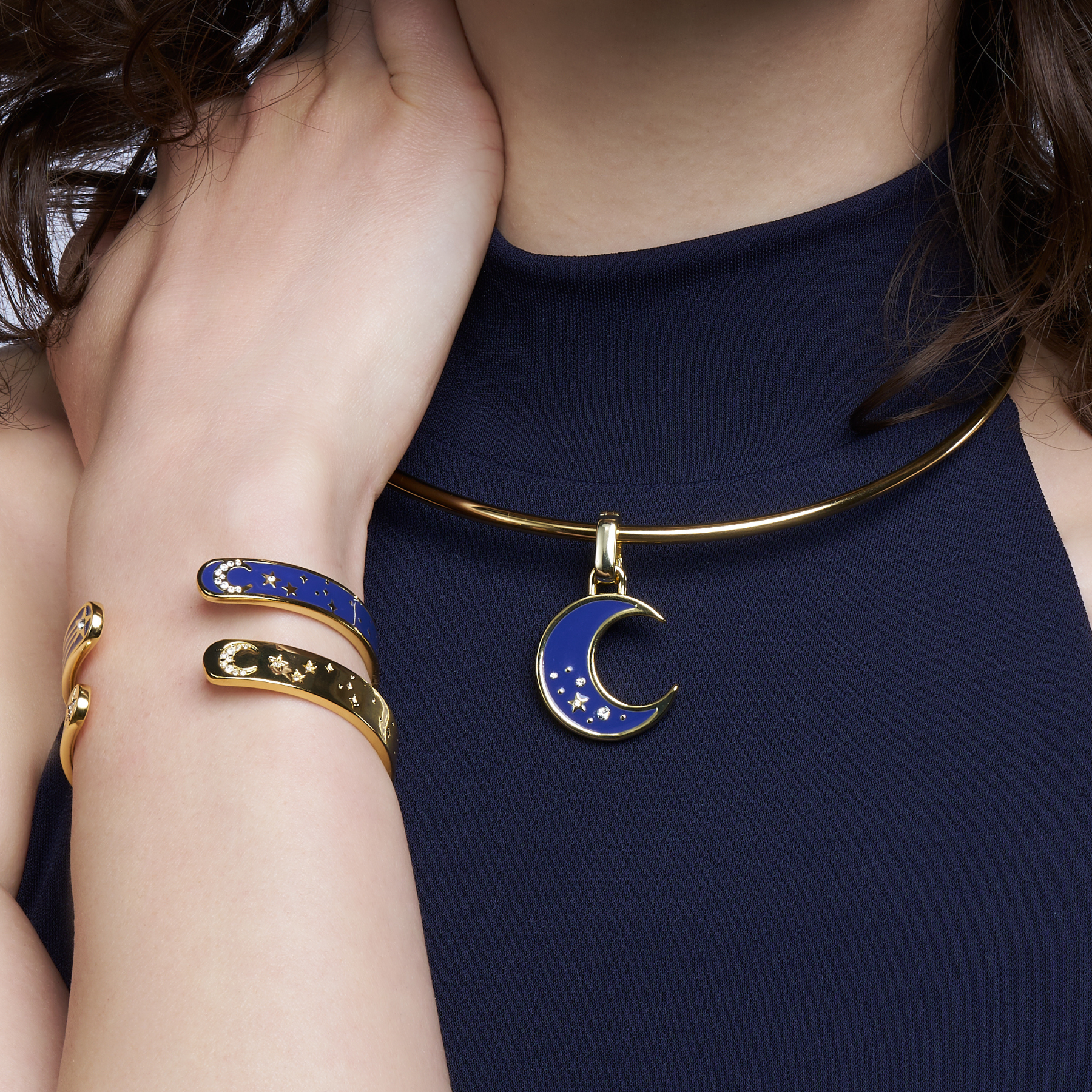 Pendentif Halley - Bleu Navy