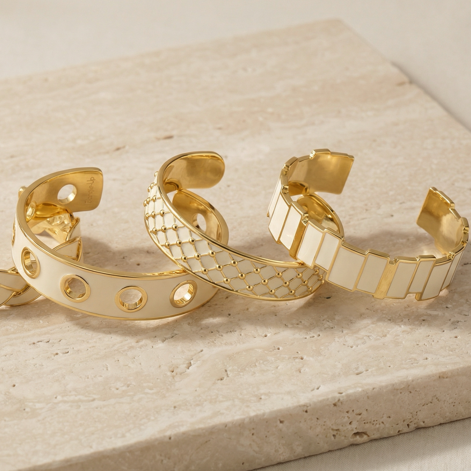 Jonc Inès Multi - Blanc Sable