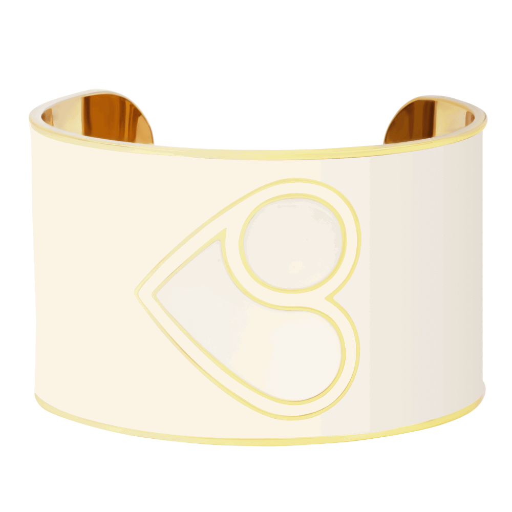 Manchette Coup de Coeur - Blanc Sable - Bangle-Up 