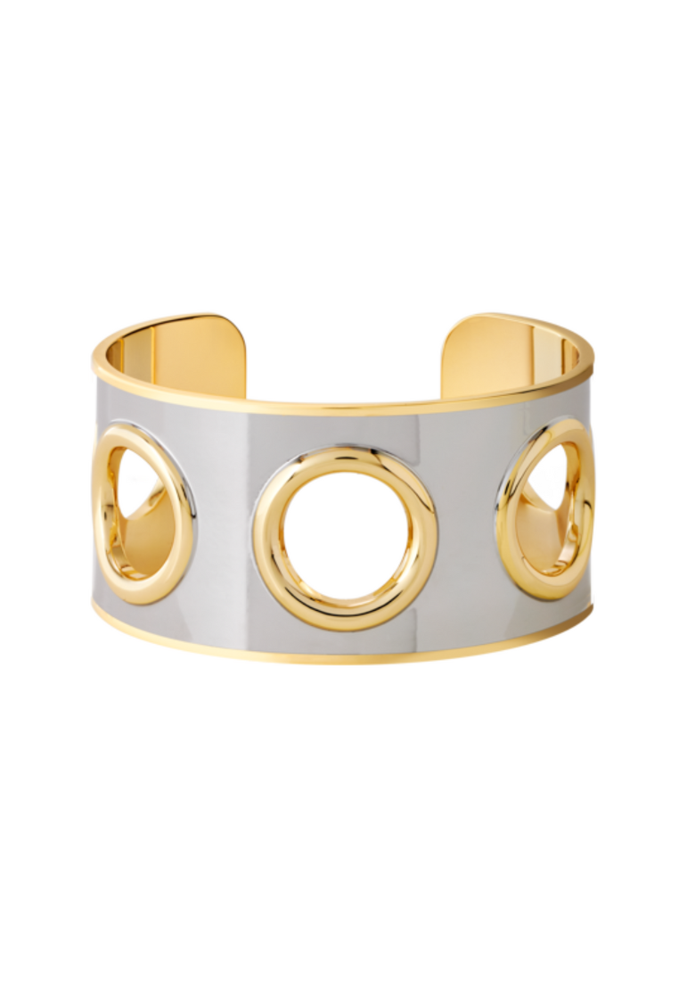 Coffret Manchette EYELET et Boucles d'oreilles AN-O - Bicolore