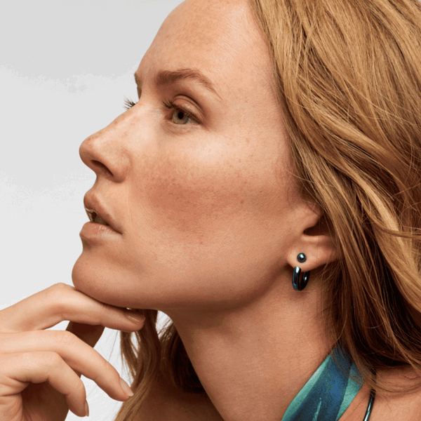 Mini Créoles AN-O - Blue Ray - Bangle-Up 