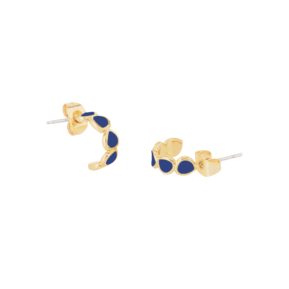 Mini Créoles Lumi - Blue Ray - Bangle-Up 