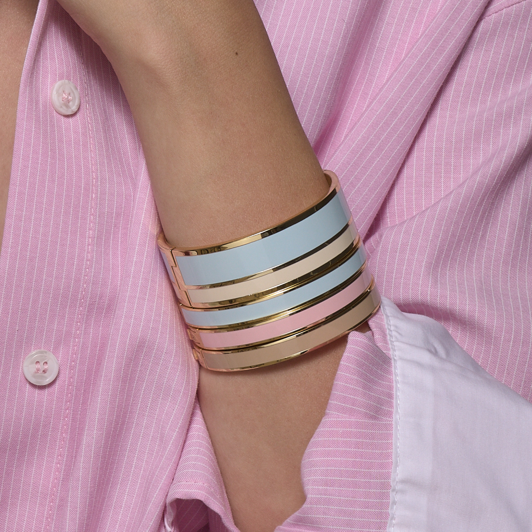 Bracelet Bangle - Rose Coton